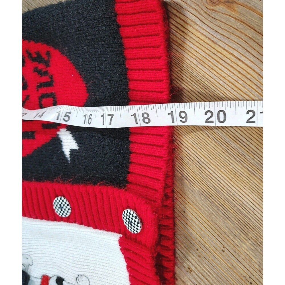 Vintage 90s Dalmatian Dog Cardigan Sweater Girls No Size Patchwork Knit Heart - Picture 6 of 7